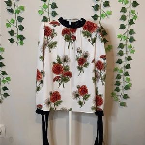 Zara floral blouse